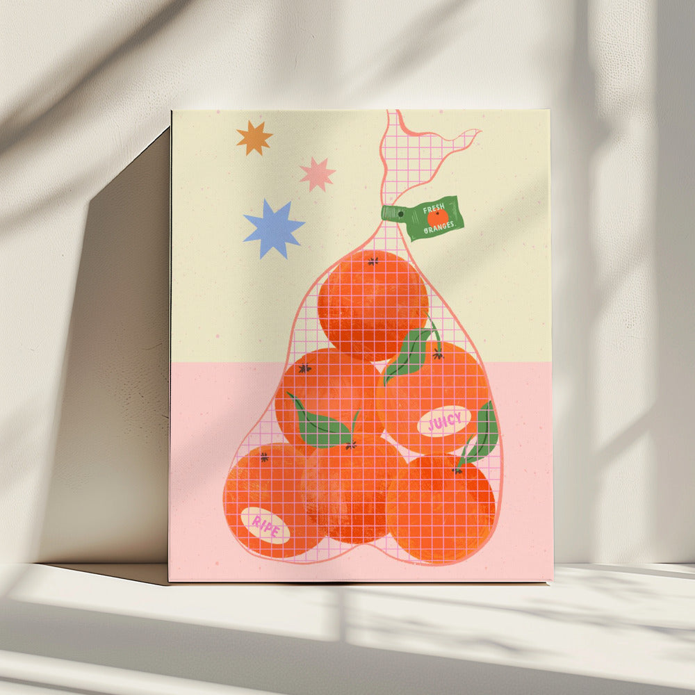 Verse en rijpe sinaasappelen | Canvas