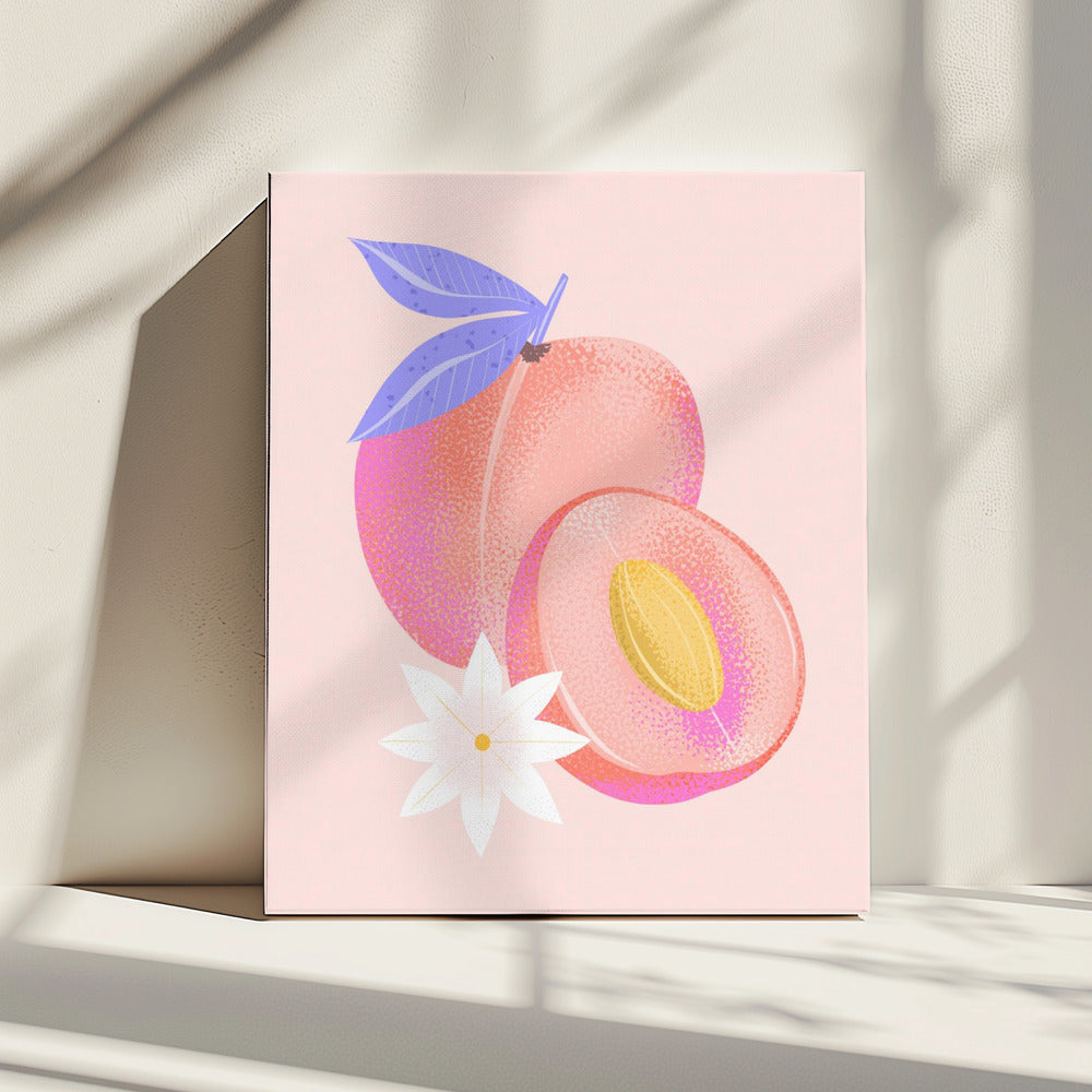 Gestructureerde perzik | Canvas