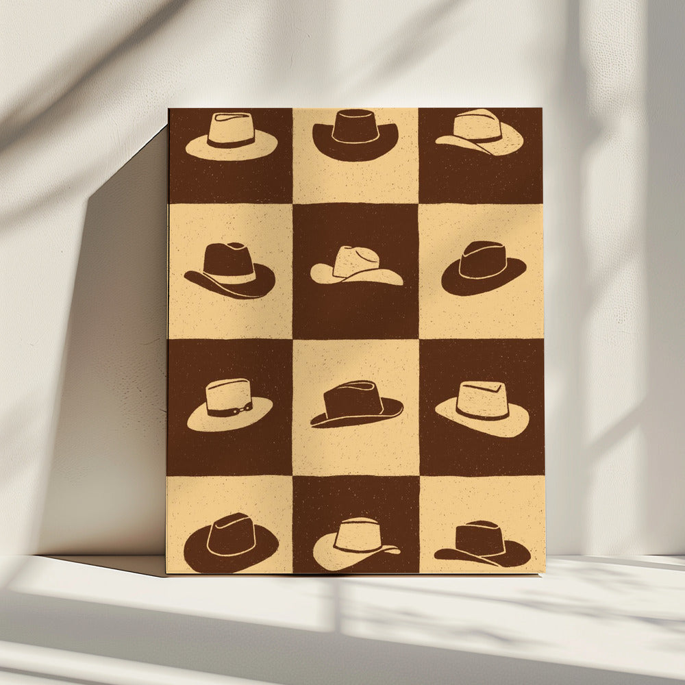 Cowboy Dambord | Canvas