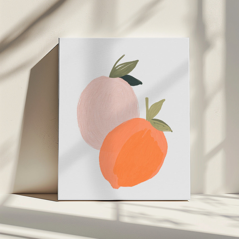 Geschilderde perzik | Canvas