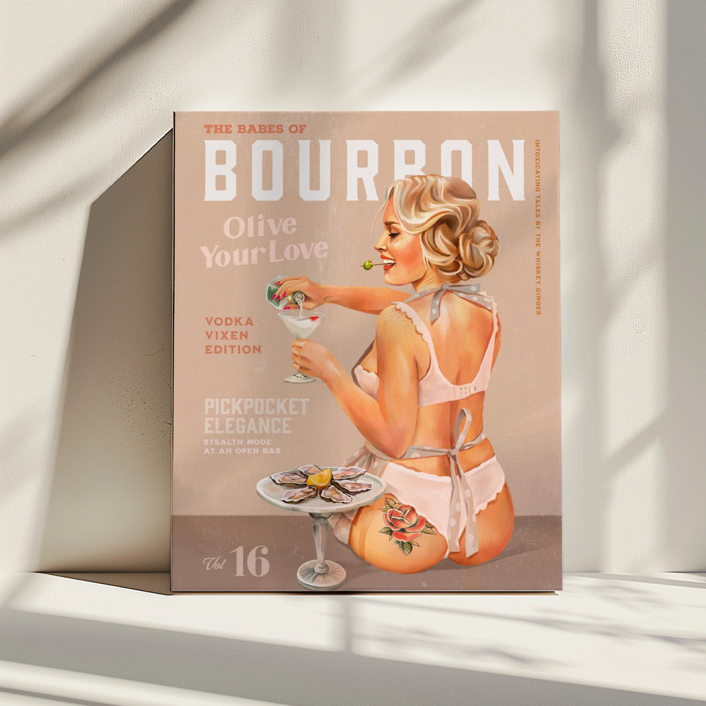 Bourbon Babe Vol 16 Vintage Vodka Martini Pin-upgirl | Canvas