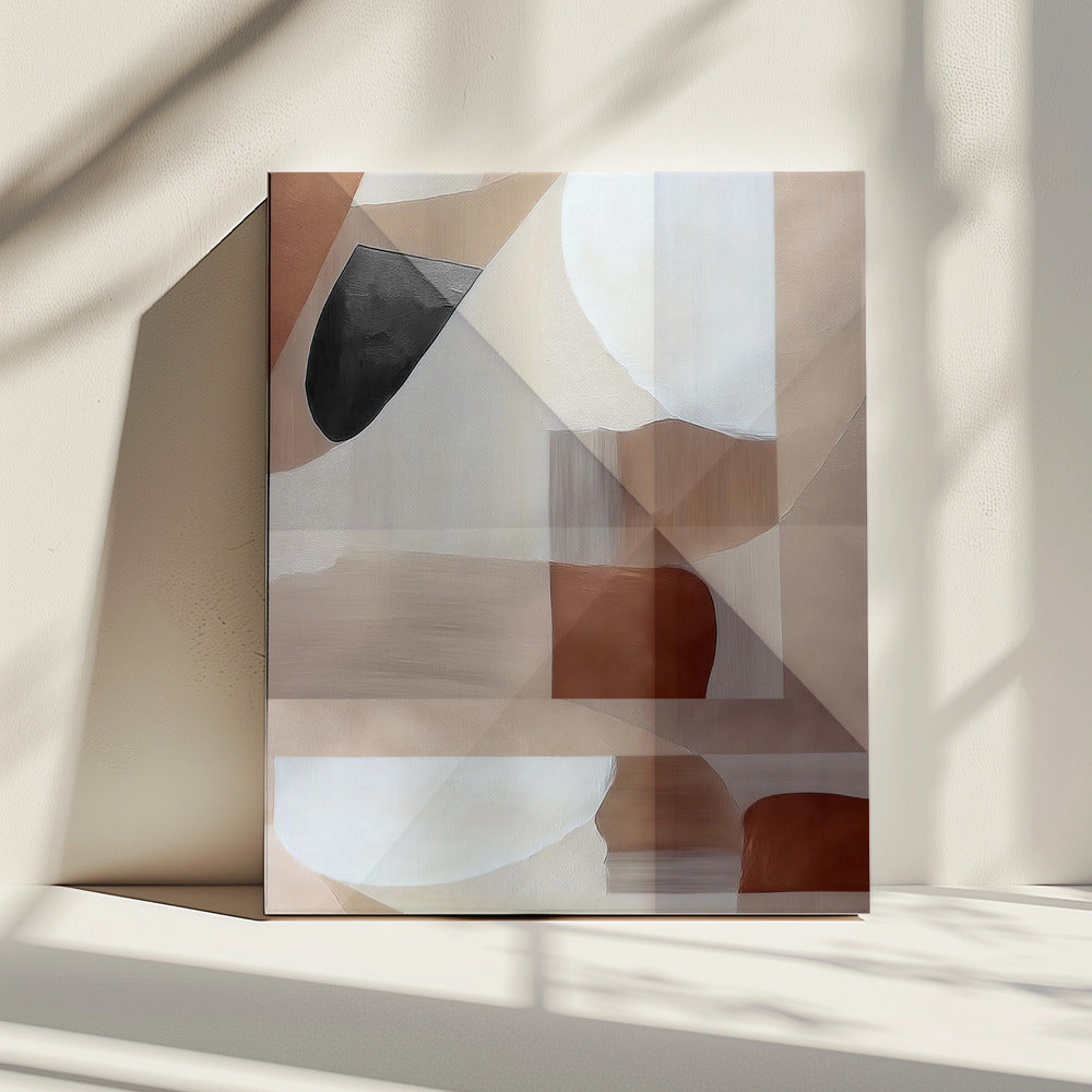 Abstract Koper Neutraal Toon Schilderij 2 | Canvas