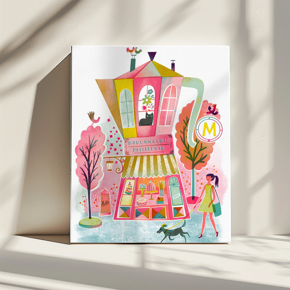 Vintage Franse koffiepatisserie | Canvas