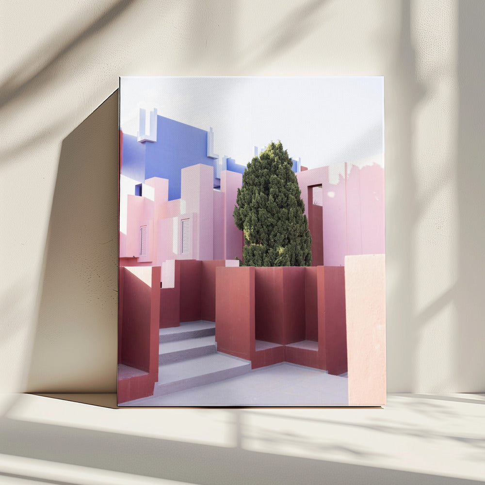 De Rode Muurschildering 2 | Canvas