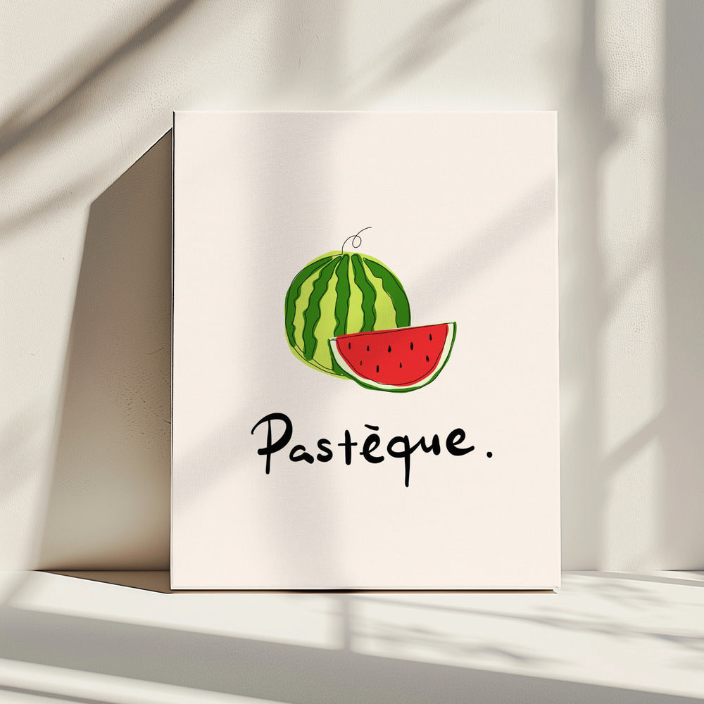 Moderne Franse fruitcollectie "Watermeloen / Pastèque" | Canvas