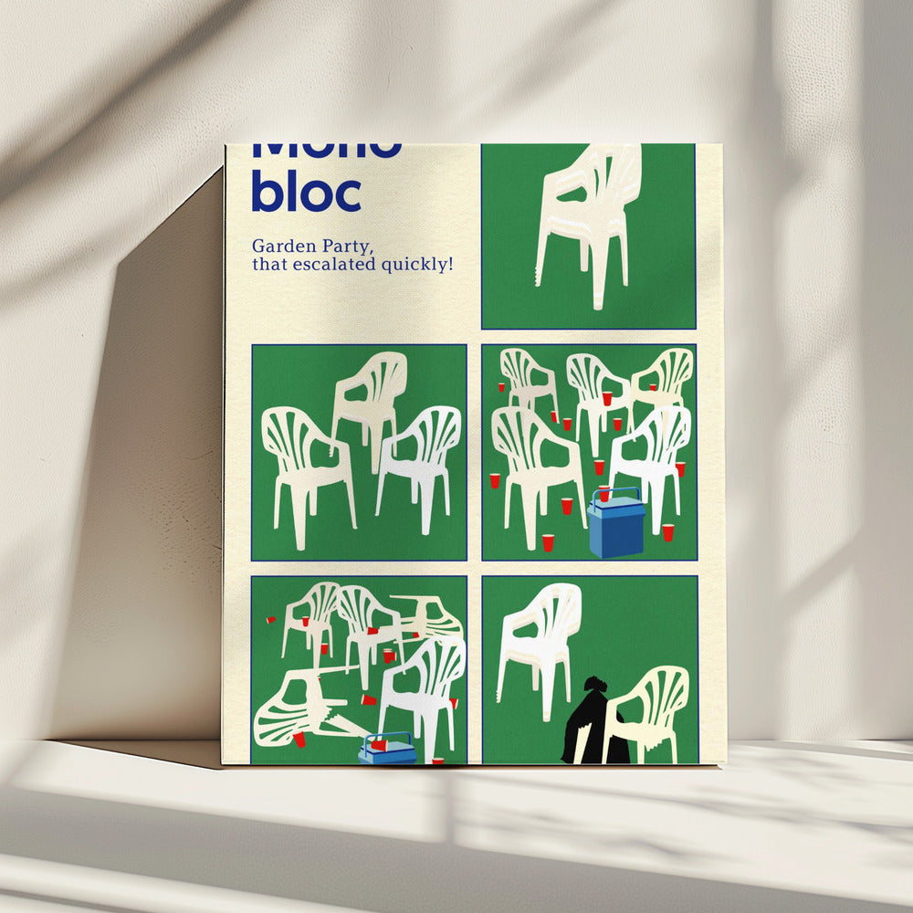 Poster Monobloc Vijf Vierkanten | Canvas