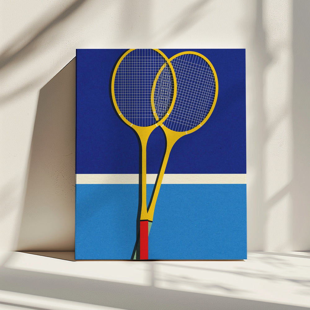 Houten badmintonrackets | Canvas