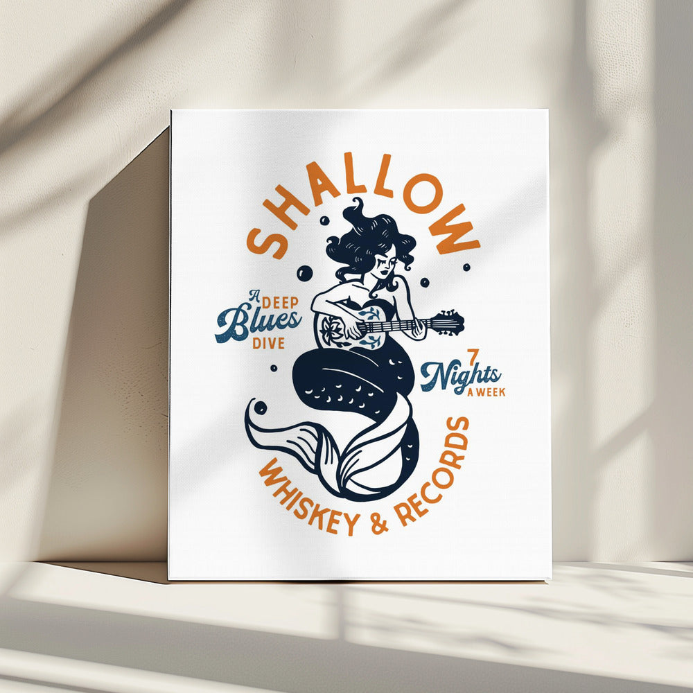 Shallow Whiskey & Records Duikbar Muziek Zeemeermin | Canvas