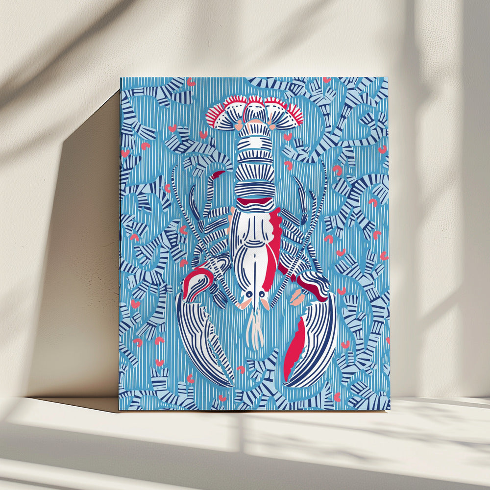 Schaaldierenkern zomerblauw | Canvas