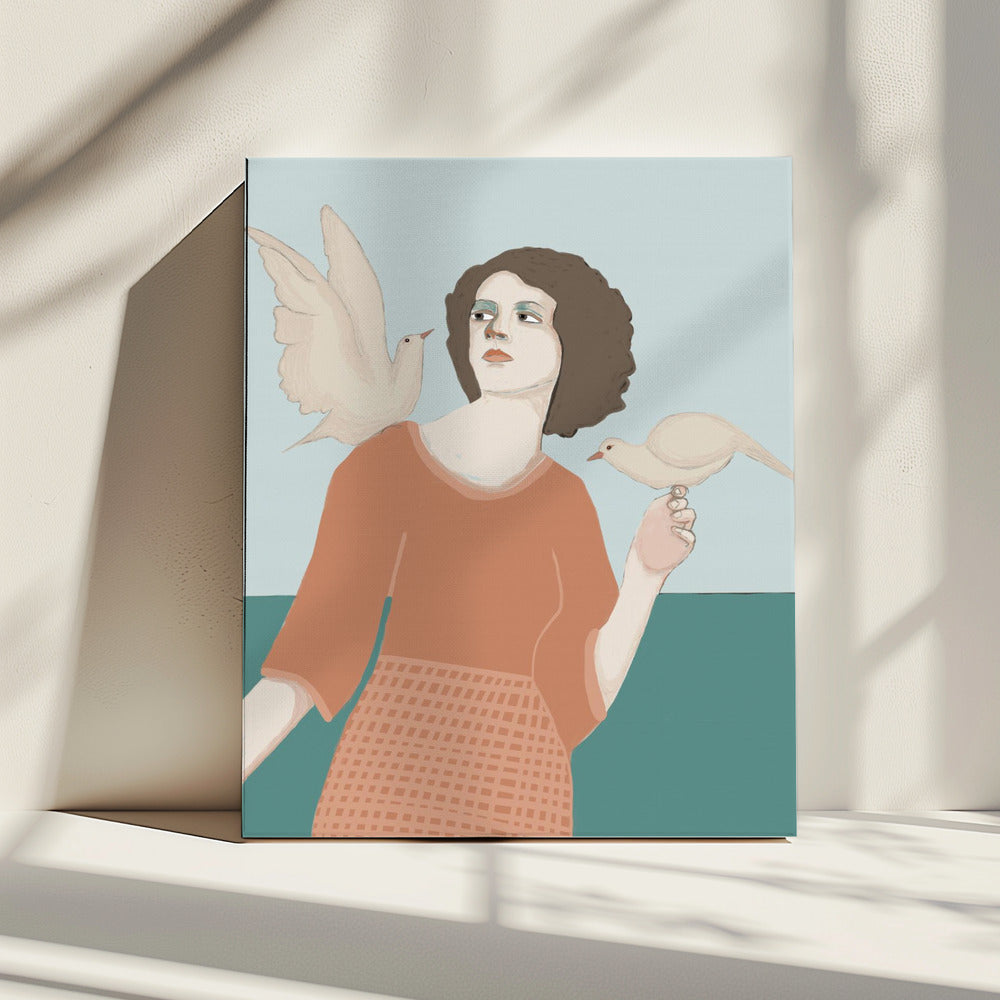 Vredesduifvrouw | Canvas