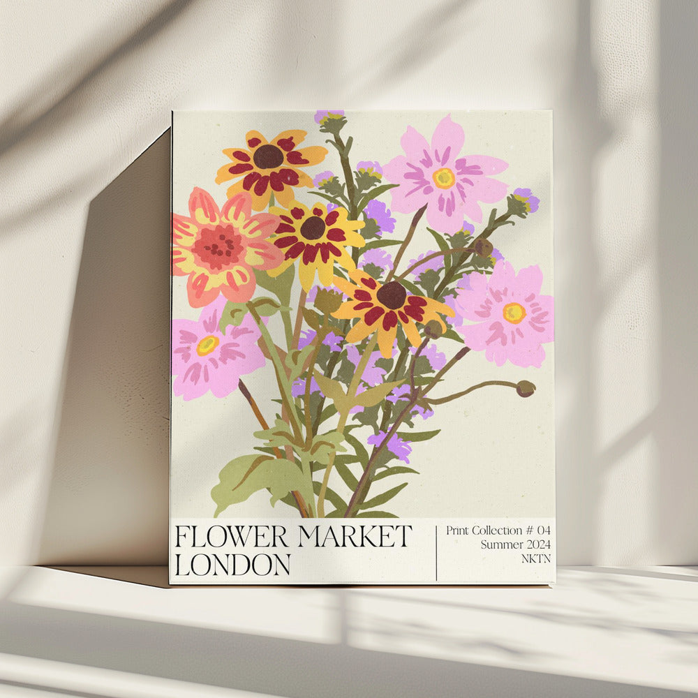 Bloemenmarkt Londen | Canvas