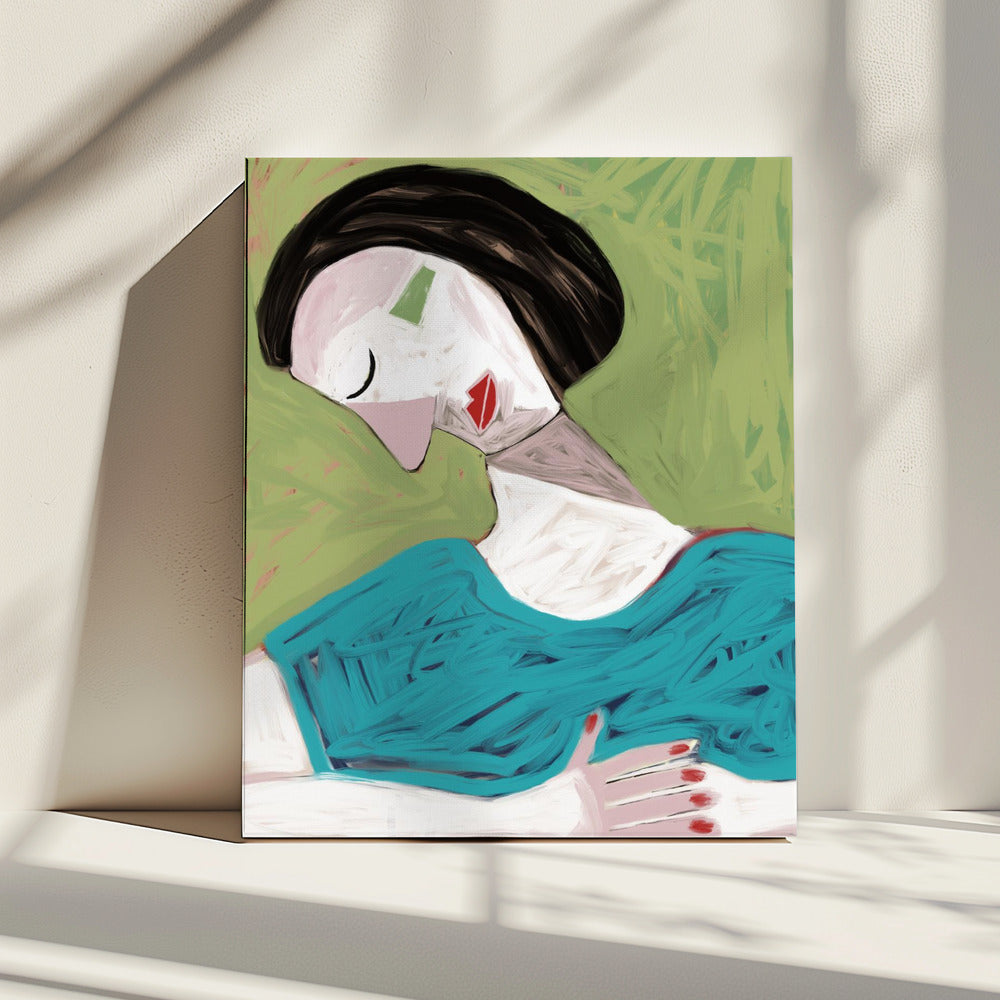 De slapende vrouw | Canvas