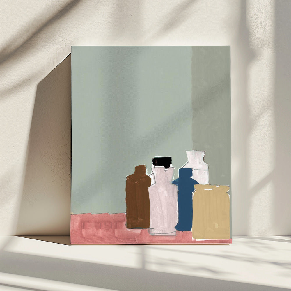 Vintage kleipotten op tafel 1 | Canvas