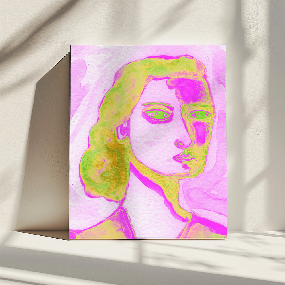 Ik ben een vrouw paars | Canvas