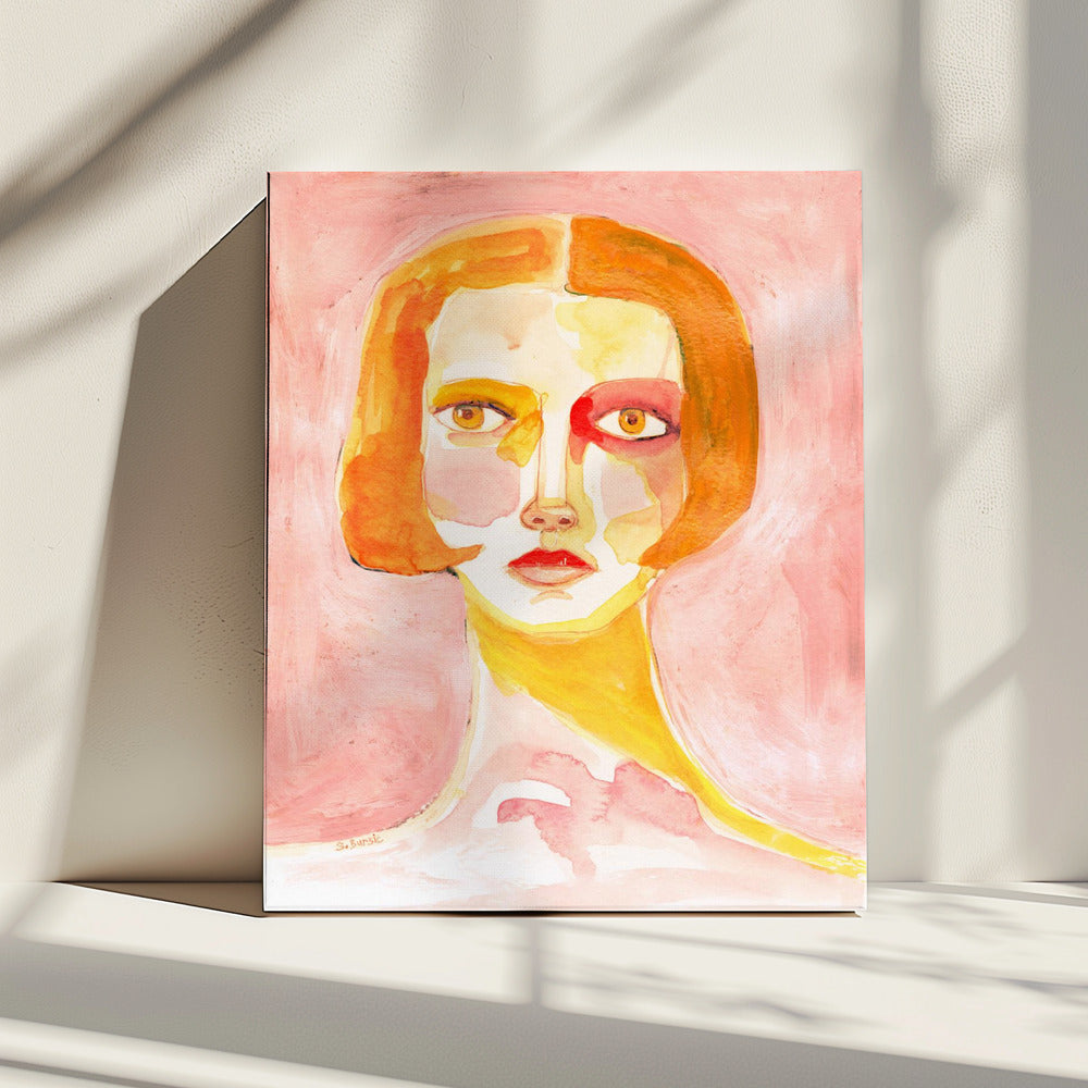 Dame met bobkapsel | Canvas