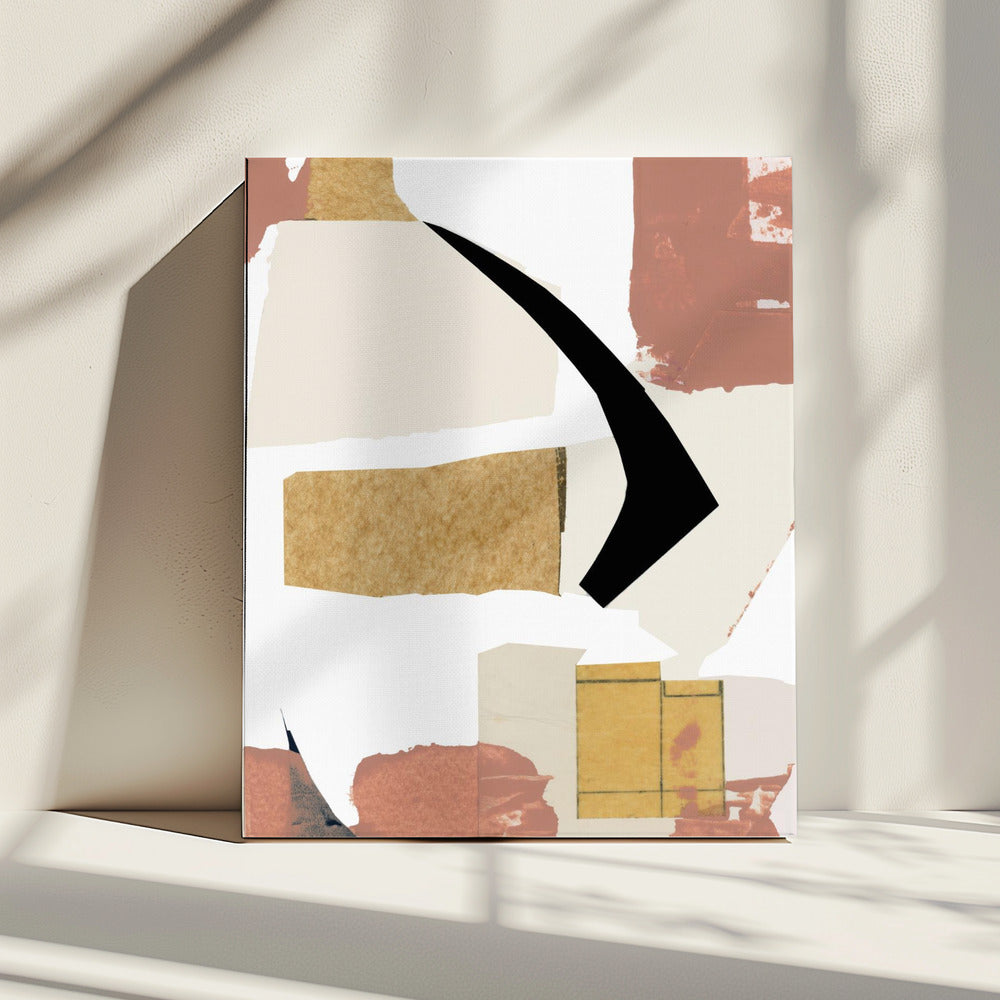 Neutrale abstracte vormen op wit 1 | Canvas