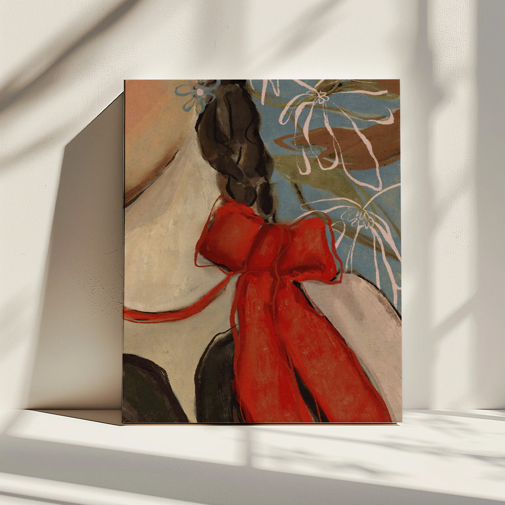 Scharlakenrode strik elegantie | Canvas