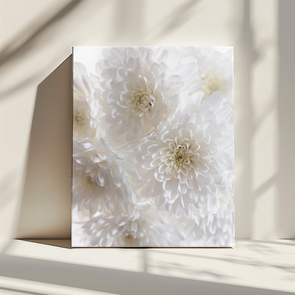 Witte bloemen 1 | Canvas