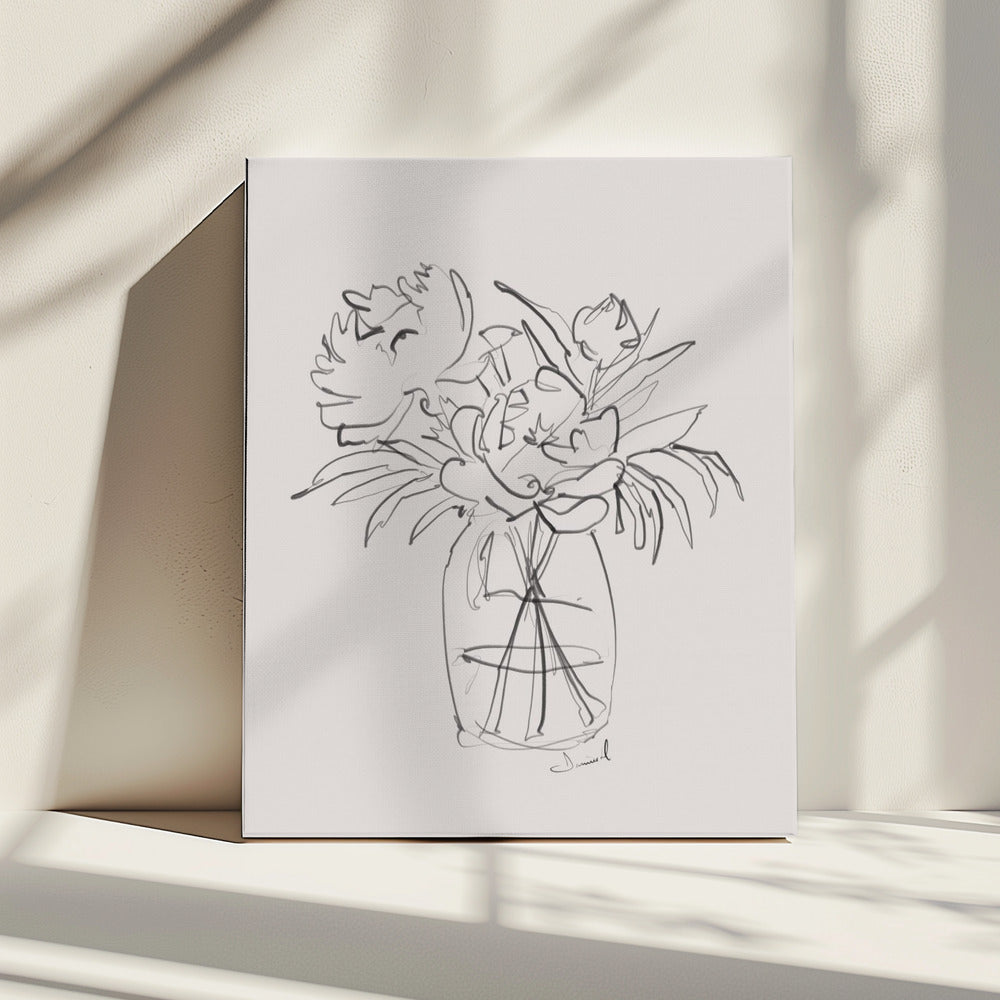 Pioenrozen | Canvas