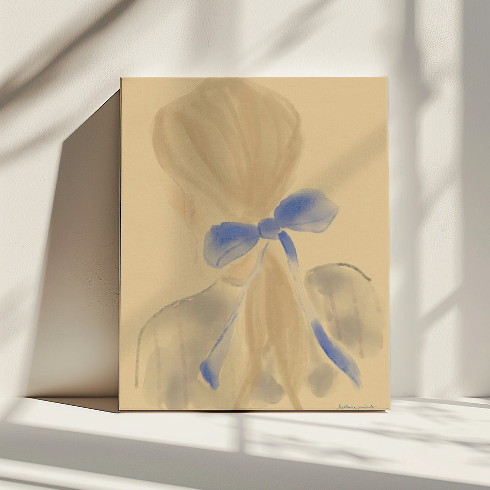 Meisje met een blauw haarlint | Canvas