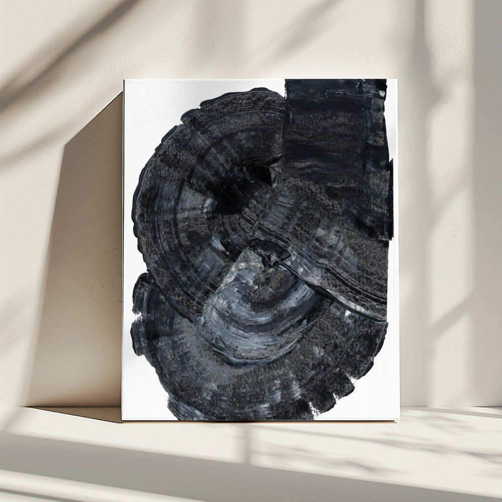 Zwarte Fossiel 1 | Canvas