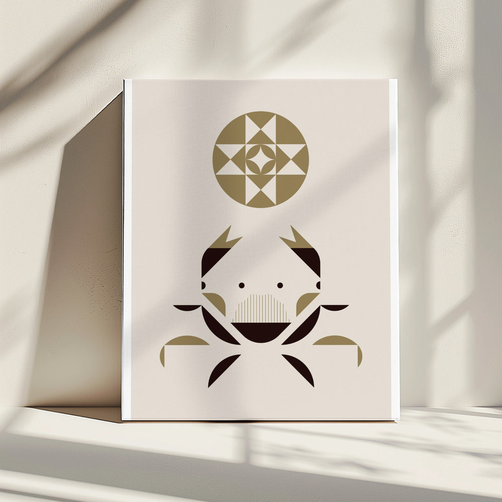 Gouden Dieren - Spookkrab (Wit) | Canvas