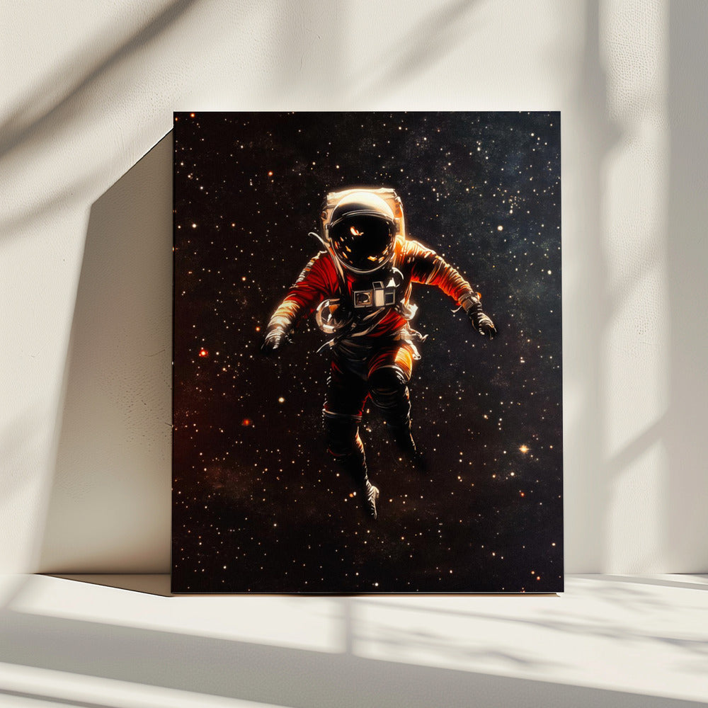 Een astronaut in de ruimte | Canvas