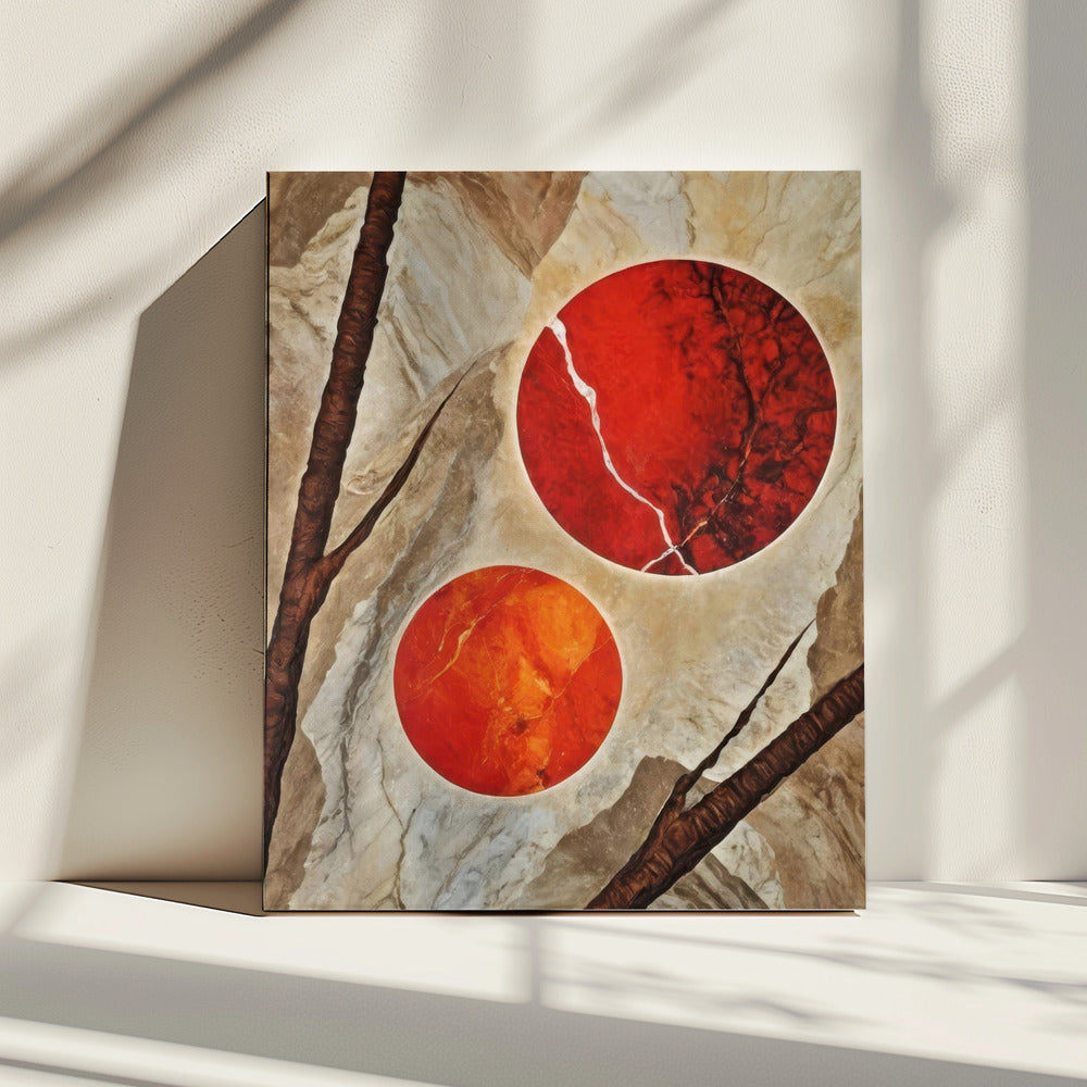 Gloeiende kolen in de steen | Canvas