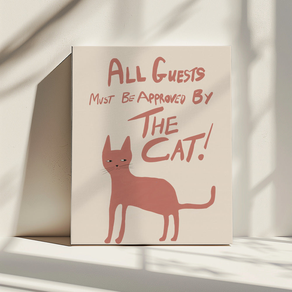 Alle gasten moeten door de kat worden goedgekeurd! | Canvas