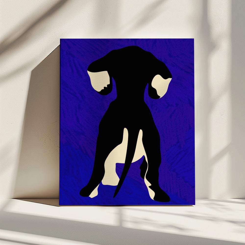Blauwe achtergrond | Canvas