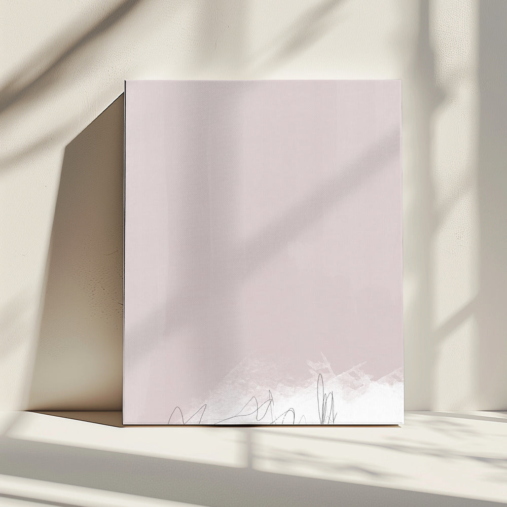 Fluisteringen in zacht beige | Canvas