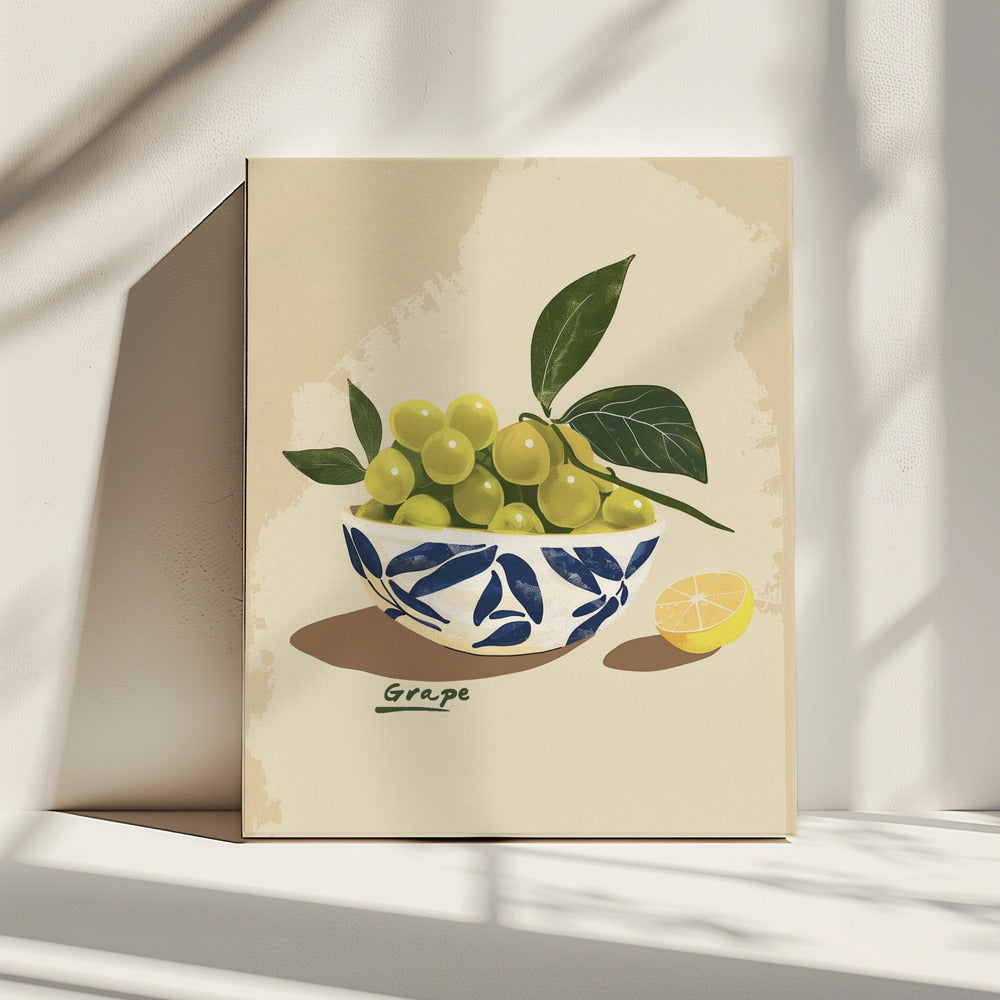 Kom met druiven | Canvas