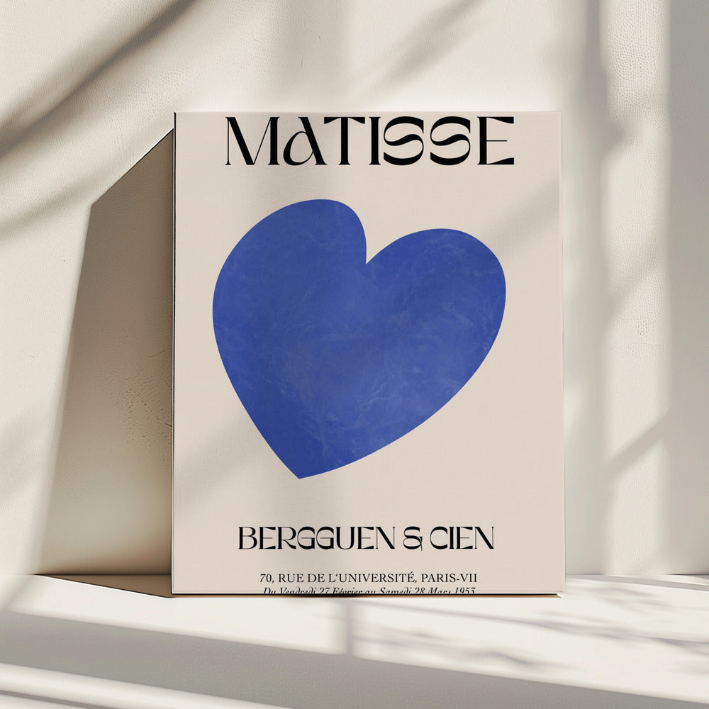 Blauw Hart | Canvas