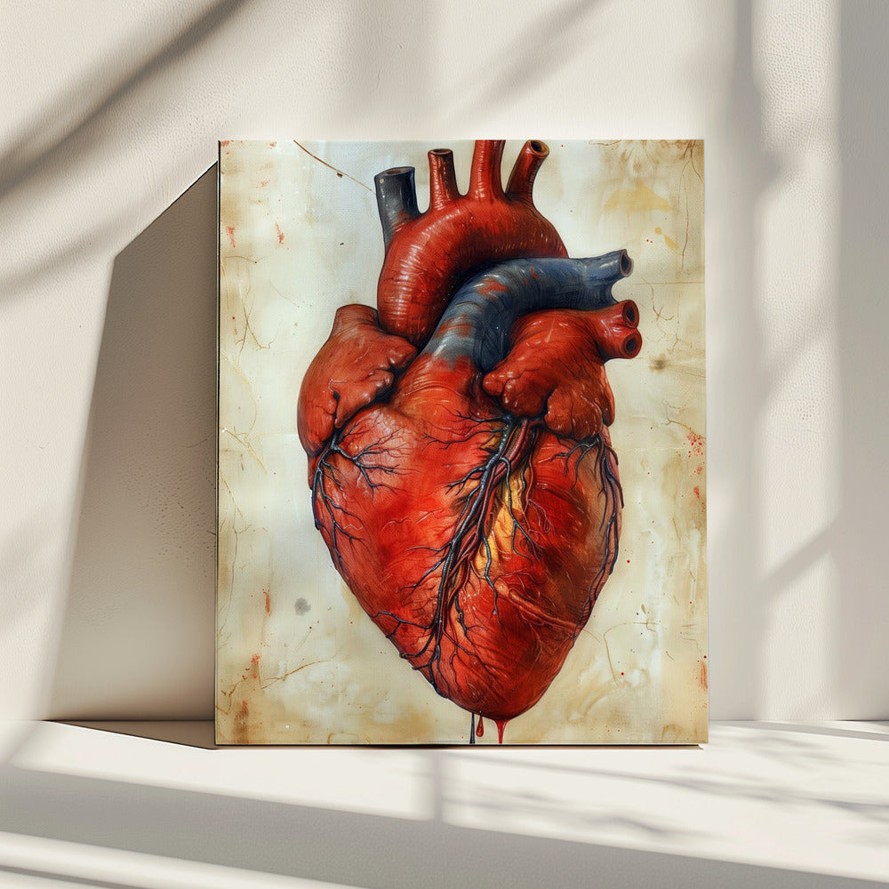 Anatomie Kunst 3 hart | Canvas
