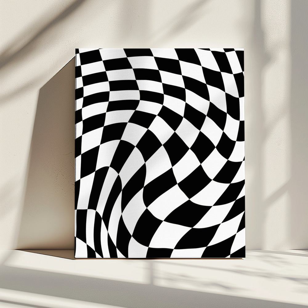 Dambord zwart-wit | Canvas