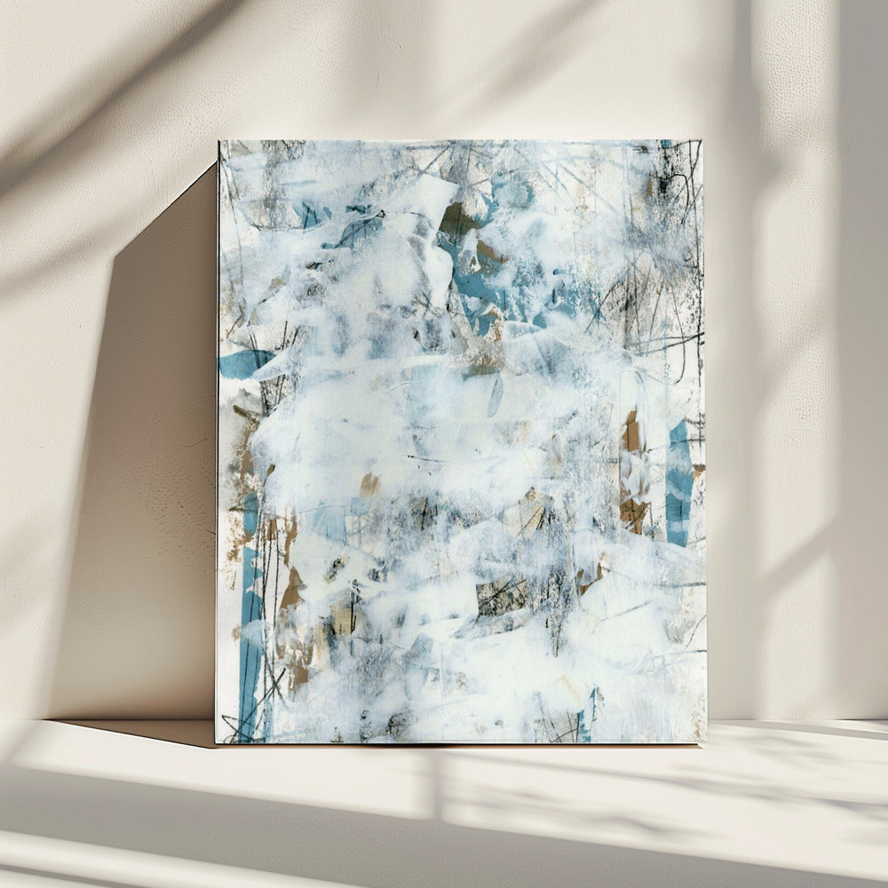 Abstracte Witte Mist 1 | Canvas