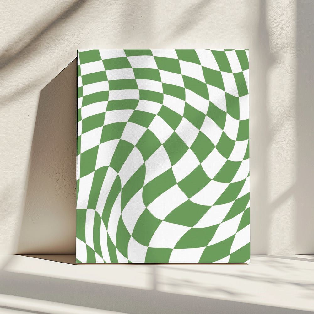 Groen schaakbord | Canvas
