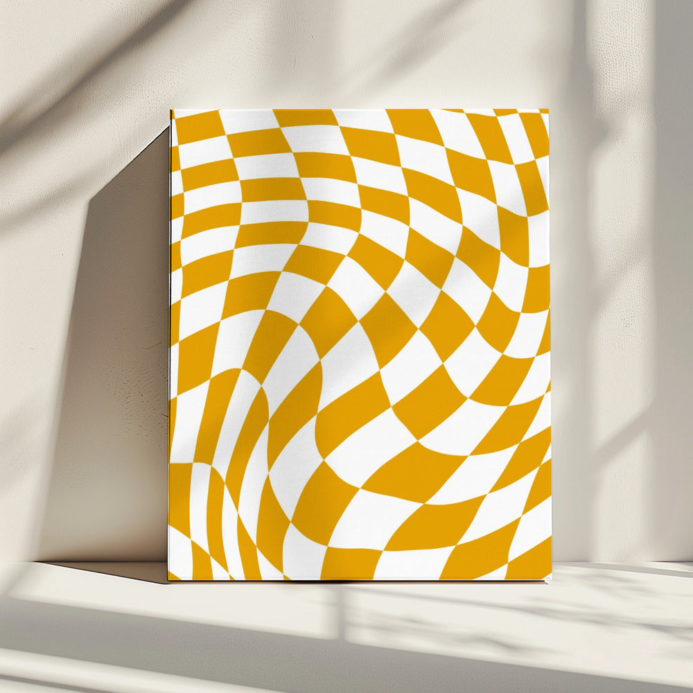 Schaakbord geel | Canvas