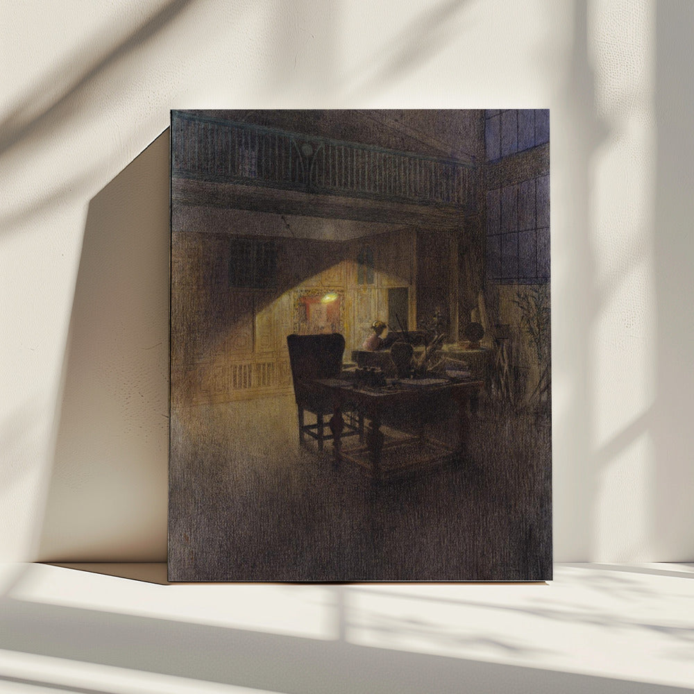 Aan de piano | Canvas