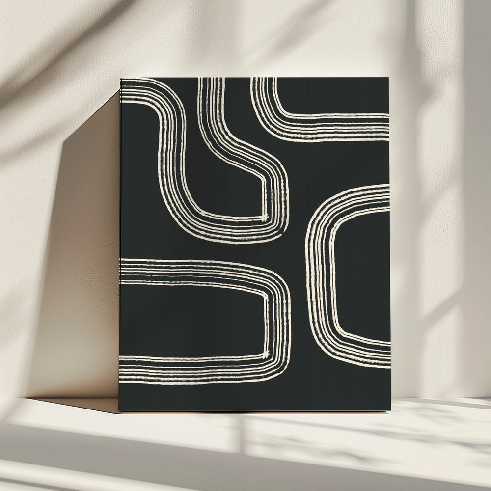 Gedurfde gebogen lijnen | Canvas