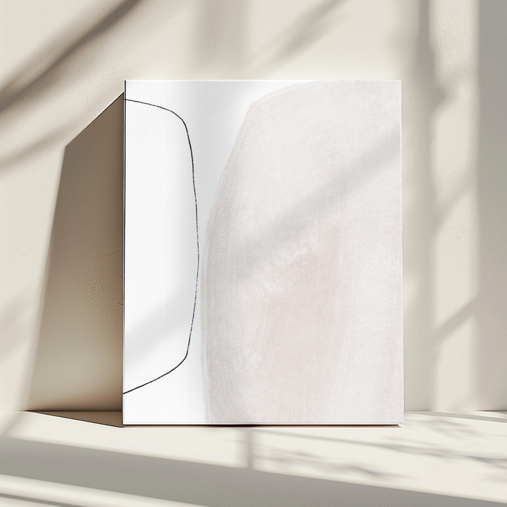 Simple Line and Soft White Texture | Canvas