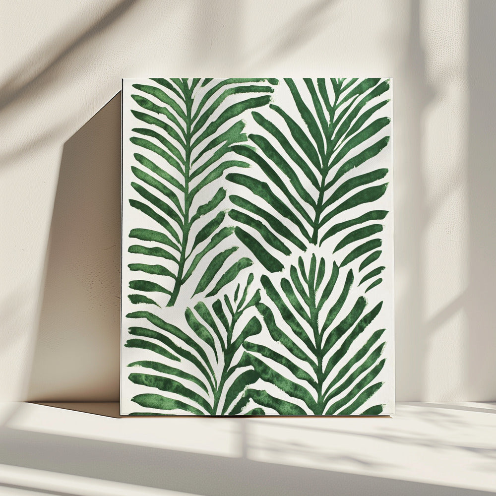 Groene bladeren | Canvas