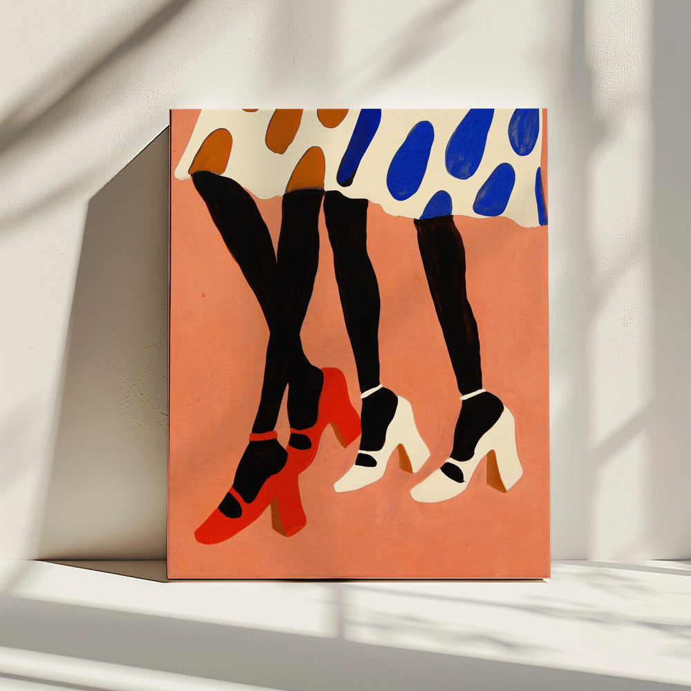 Polka Dot Stappen | Canvas
