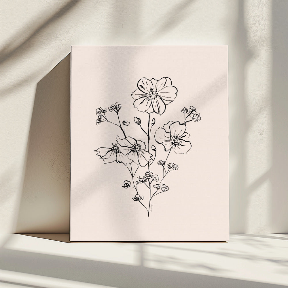 Wilde rozenboeket | Canvas