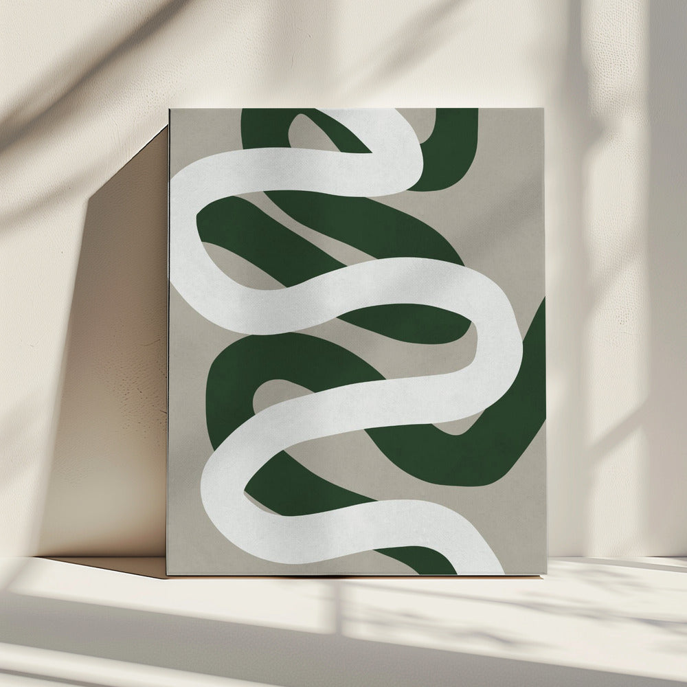 Expressionistische curven 3 | Canvas
