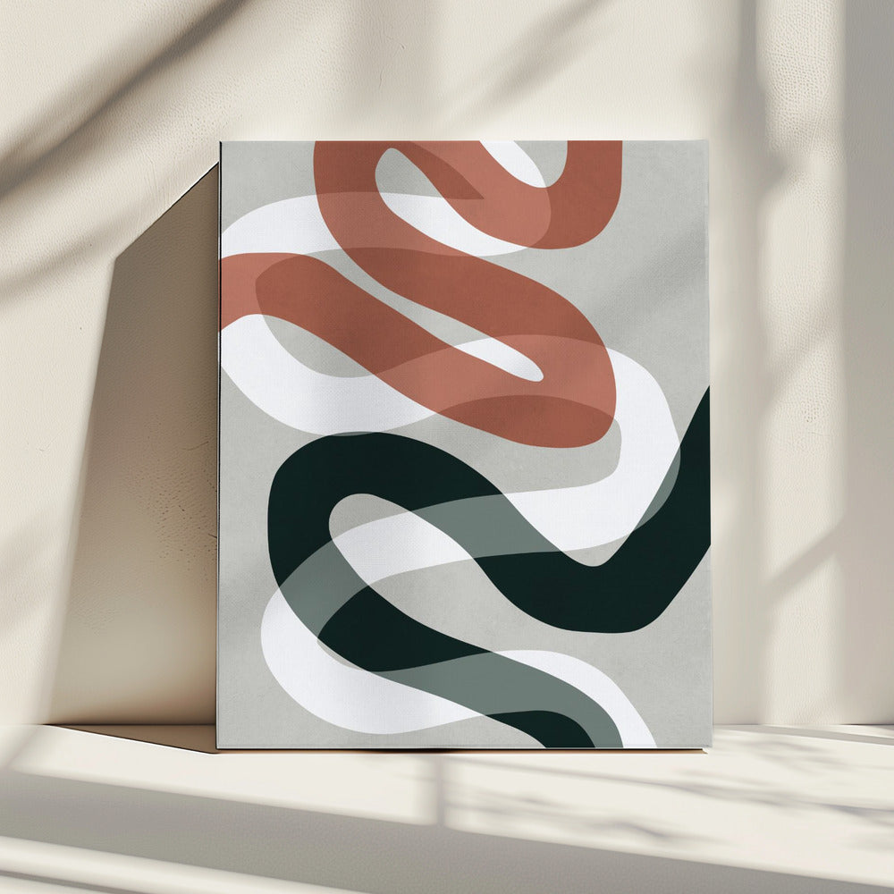 Expressionistische curven 1 | Canvas