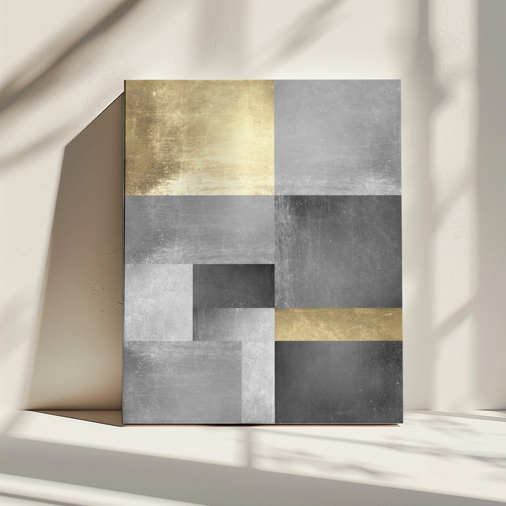 Goud- en zilvertexturen 5 | Canvas