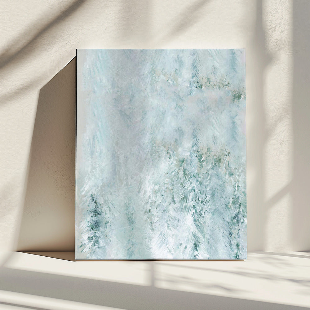 Winterwit bos scène 1 | Canvas