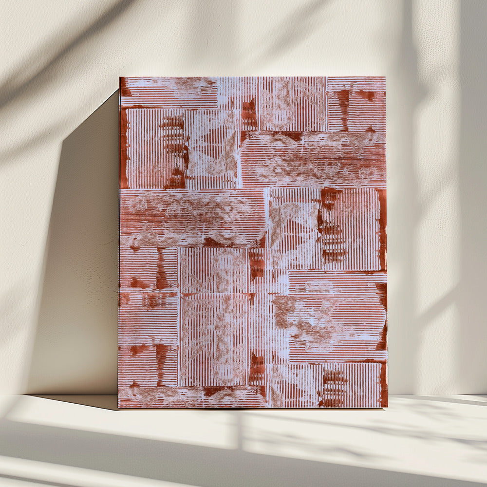 Cinnaber Zachte Lijnen Textuur No2 Print | Canvas