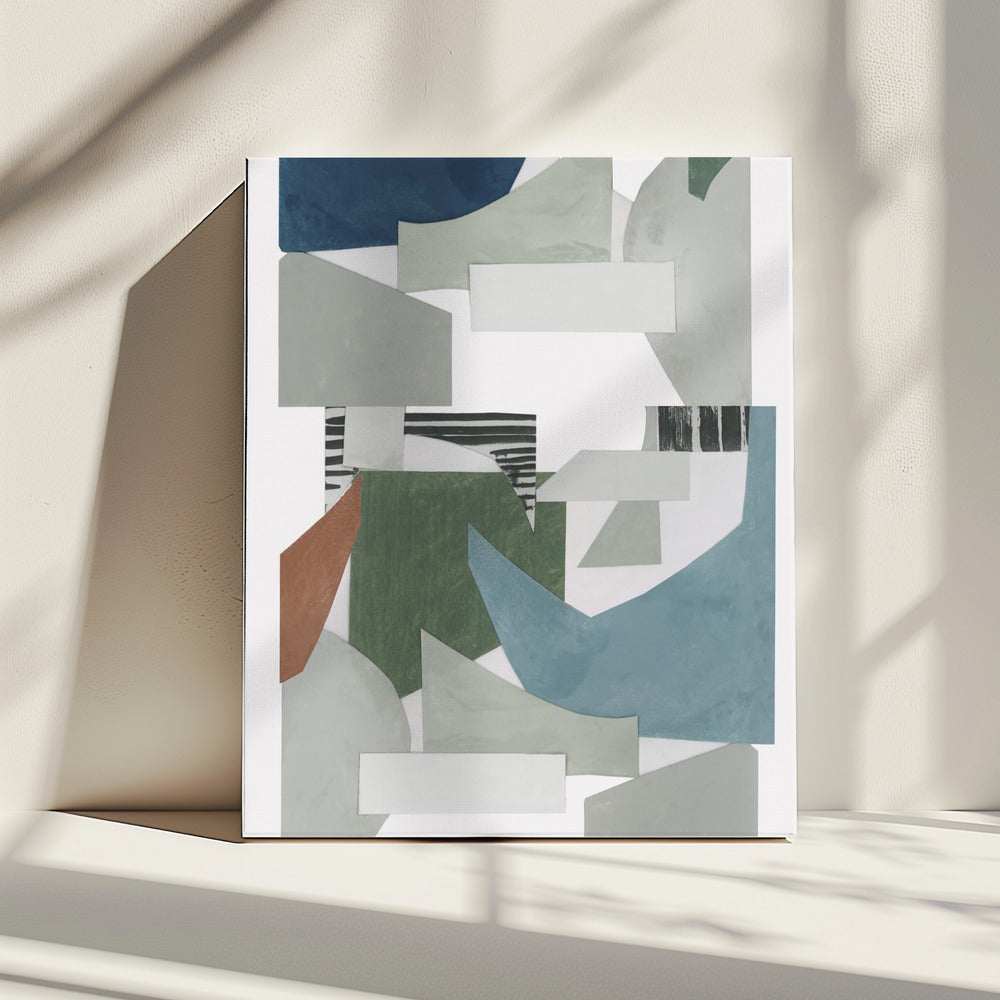 Neutrale geometrische print nr. 2 | Canvas